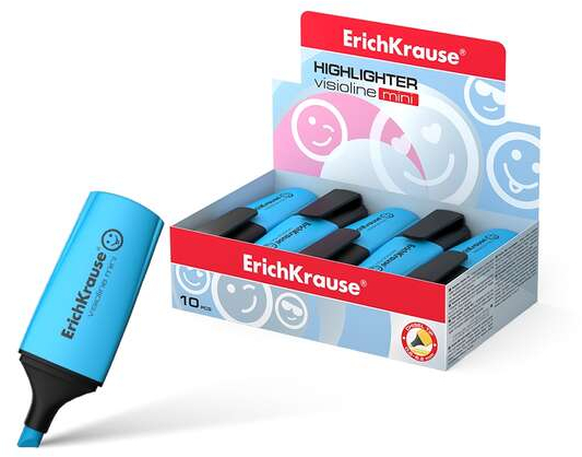 Marcador MINI Economico Erichkrause Visioline Azul