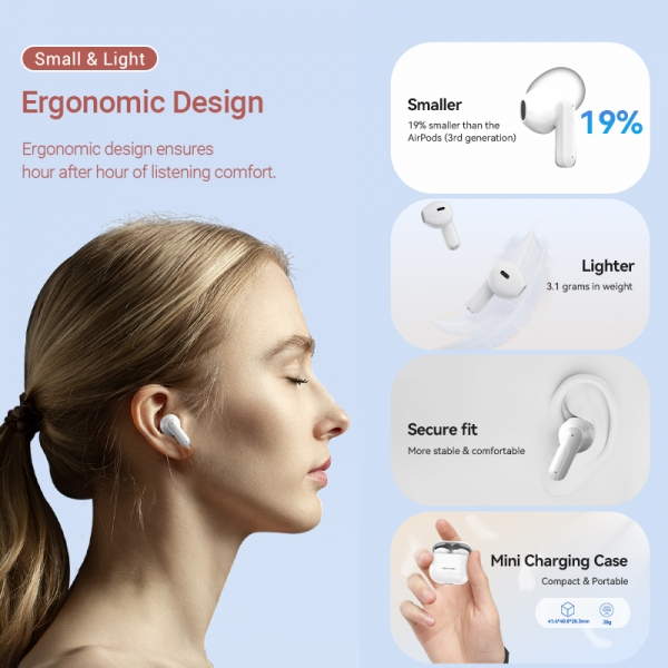 Imagen extra Vention Auriculares Bluetooth 5.3 con 5h Autonomia - ELF 05 - Negro