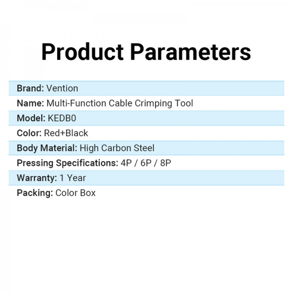 Imagen extra Vention Crimpadora Metalica para RJ45