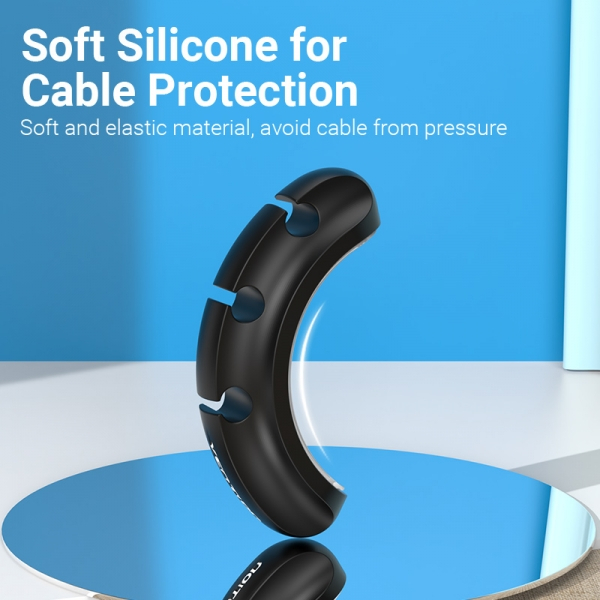 Imagen extra Organizador de Cables en Espiral - 5 Puertos - Negro