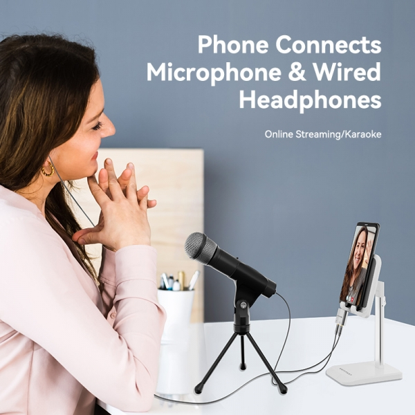 Imagen extra Vention Adaptador Audio Jack 3.5 Macho a 2 x Jack 3.5mm Hembra - Color Blanco