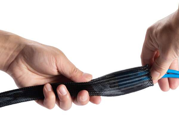 Imagen extra Aisens Organizador De Cable Poliester 20mm - 1 metro - Negro