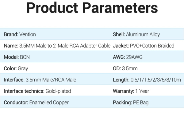 Imagen extra Cable de Audio RCA a Jack 3.5mm Macho