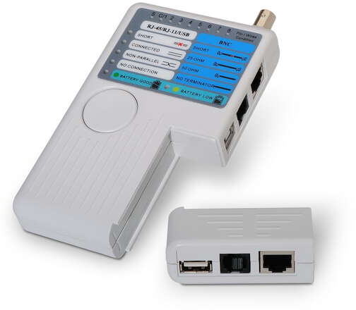 Testeador de Cable RJ11 RJ12 RJ45 USB y Coaxial