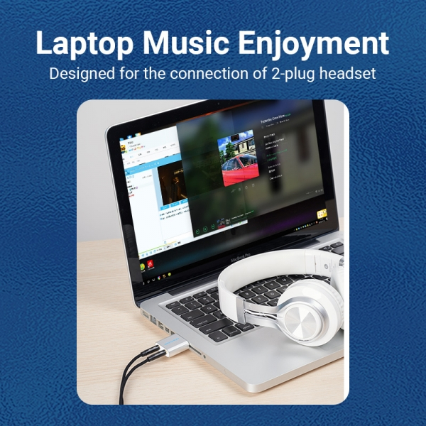 Imagen extra Vention Tarjeta de Sonido 2.1 USB - Plata