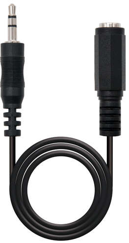 Cable Audio Estereo Jack 3.5mm Macho-Hembra 5 metros