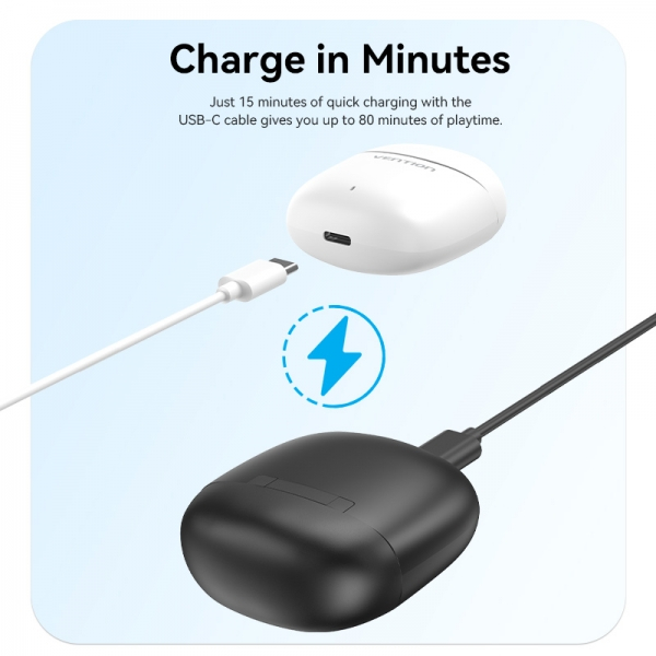 Imagen extra Vention Auriculares Bluetooth 5.3 con 7h Autonomia - Negro