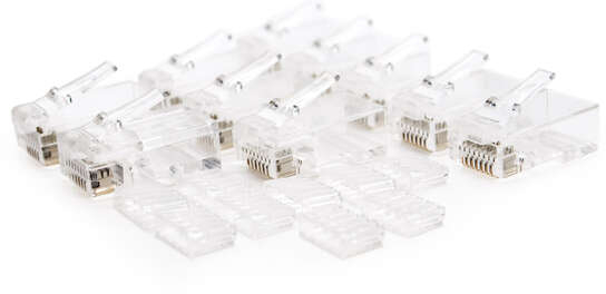 Imagen extra Nanocable Pack de 50 Conectores RJ45 8 Hilos Cat.6 Transparente