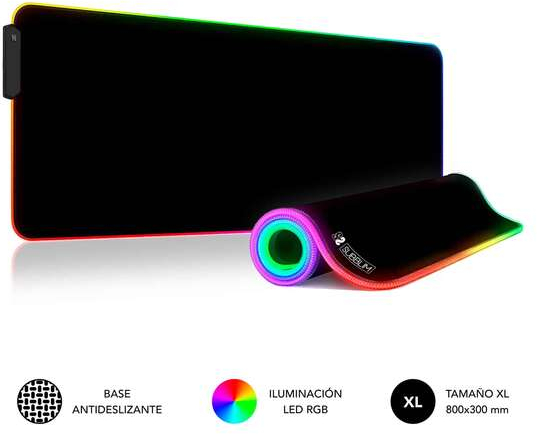 Subblim Alfombrilla LED RGB Extra Grande 80x30 cm (Grosor 4 mm) 9 Colores