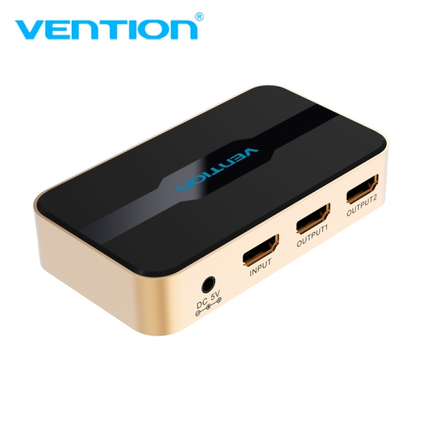 Imagen extra Vention Duplicador HDMI Macho a 2xHDMI Hembra - Dorado