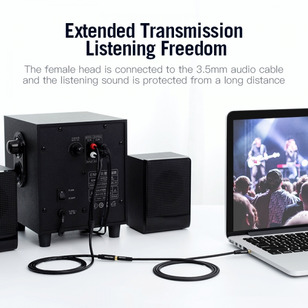 Imagen extra Cable Estereo Jack 3.5mm Hembra a 2x RCA Macho - 2 metros 