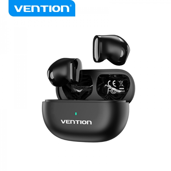 Vention Auriculares Bluetooth 5.3 con 6h Autonomia - Tiny T12 - Negro