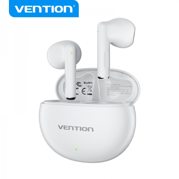 Vention Auriculares Bluetooth 5.3 con 6h Autonomia ELF 06 - Blanco