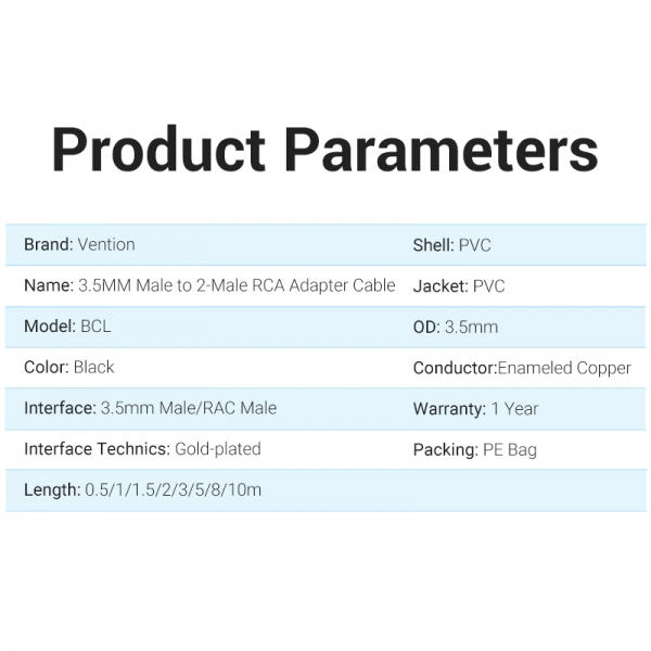 Imagen extra Cable Estereo Jack 3.5mm Macho a 2x RCA Macho - 1 metro 