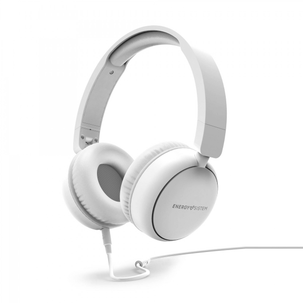 Energy Sistem Auriculares Circumaurales CON CABLE Extraible Ultraligero Manos libres - Blanco