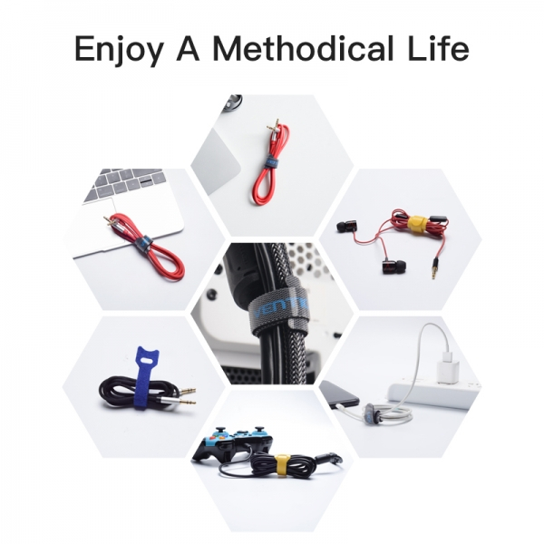 Imagen extra Tira Organizadora de Cables - 6 Piezas (150*20) en colores surtidos