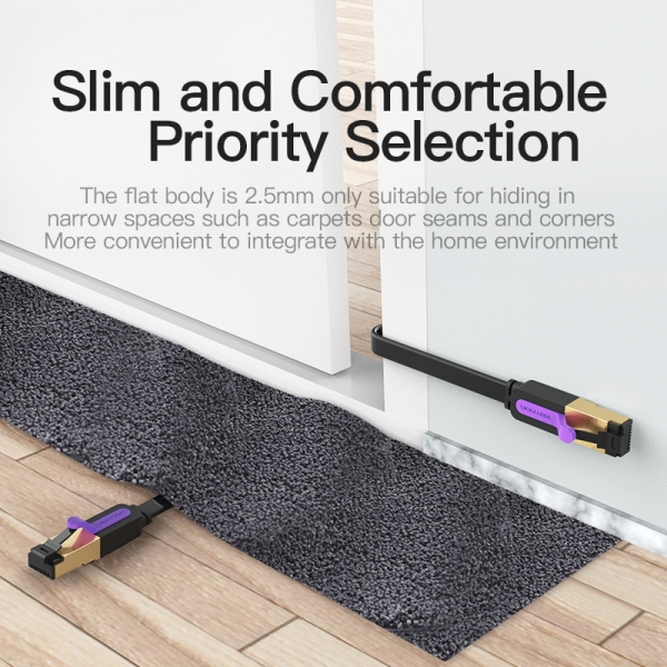 Imagen extra Vention Cable de Red STP RJ45 Cat.7 de 1m - Negro