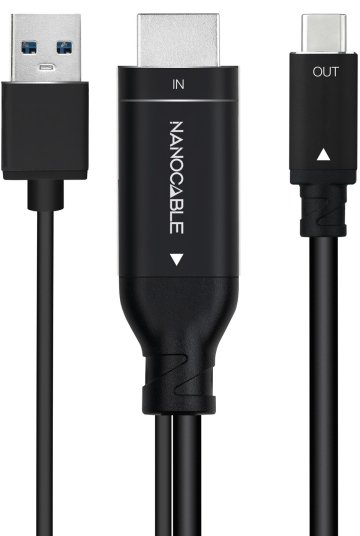 Imagen extra Nanocable Cable Conversor HDMI Macho a USB-C Macho - 1.8m - 