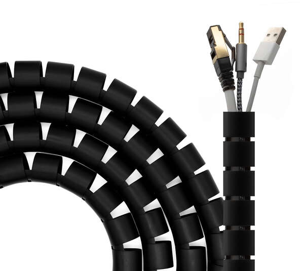 Aisens Organizador De Cable En Espiral 2 metros - Negro