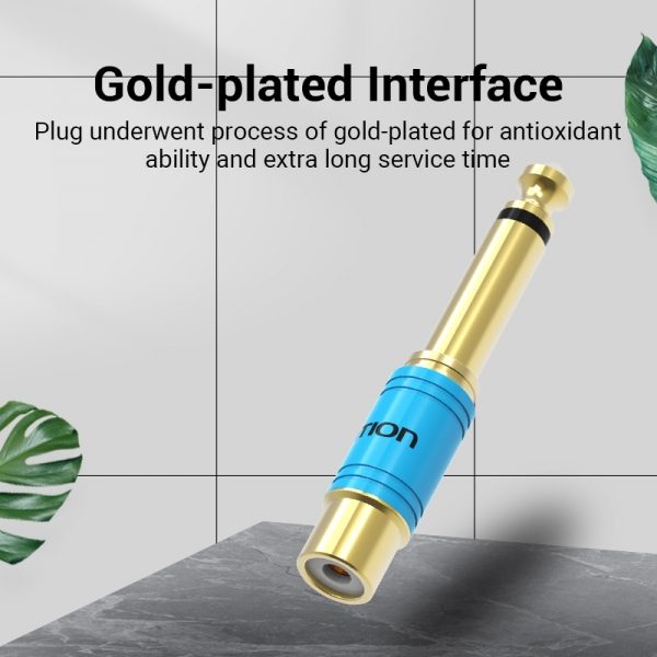 Imagen extra Adaptador RCA Hembra a Jack 6.5 Macho