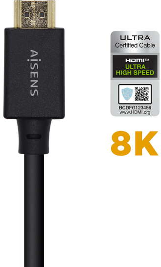 Imagen extra Aisens Cable HDMI V2.1 Certificado Ultra Alta Velocidad 8K@60Hz 48Gbps - A/M-A/M - 3m - 