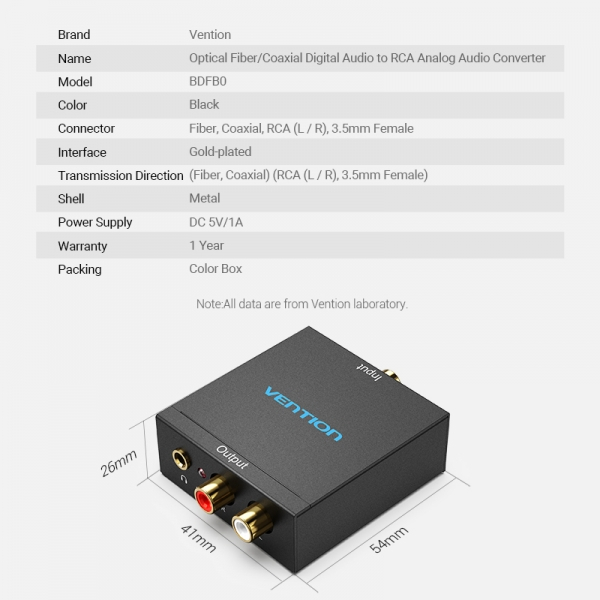 Imagen extra Convertidor de Audio Toslink y Coaxial a RCA