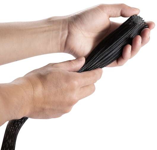 Imagen extra Aisens Organizador De Cable Poliester 20mm - 1 metro - Negro