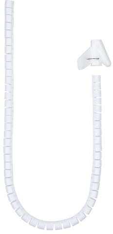 Nanocable Organizador de Cables Flexible 1 metros. Blanco