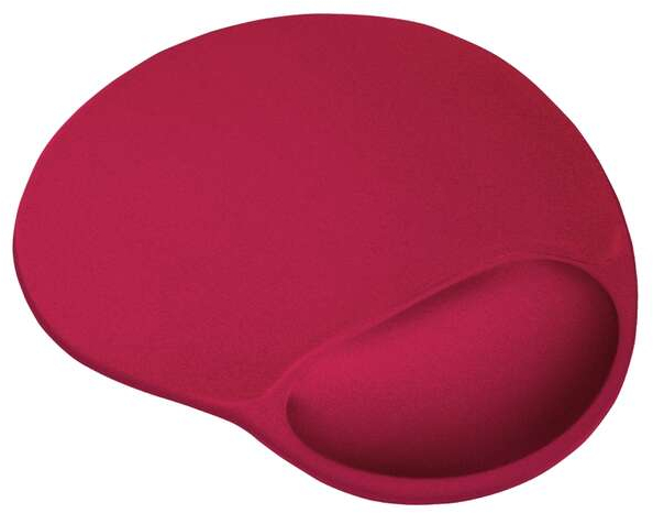 Trust BigFoot Alfombrilla Raton Ergonomica con Reposamuñecas de Gel 23.6x20.5 cm Rojo