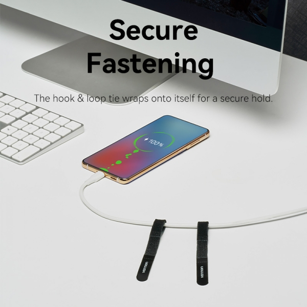 Imagen extra Tira Organizadora de Cables - 18cm - Negro