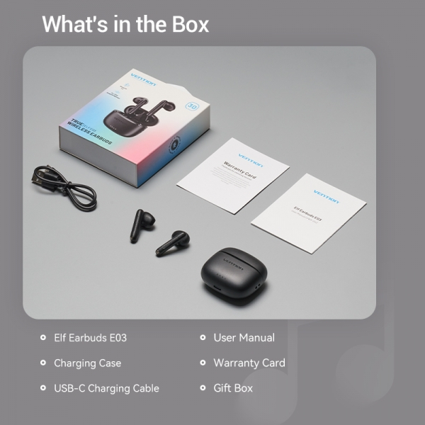 Imagen extra Vention Auriculares Bluetooth 5.3 con 6h Autonomia - Elf E03 - Azul