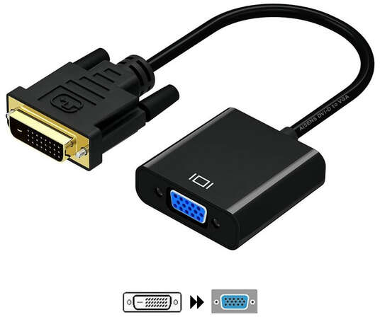 Conversor DVI-D a VGA - 24+1/M-HDB15/H de 10cm