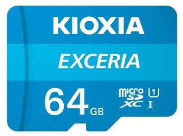 Kioxia Exceria Tarjeta Micro SDXC 64GB UHS-I Clase 10 con Adaptador