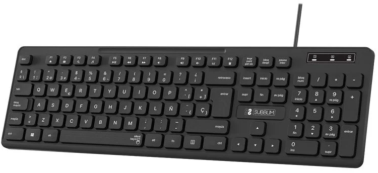 Subblim Teclado Business Slim Silencioso Teclas de Bajo Perfil