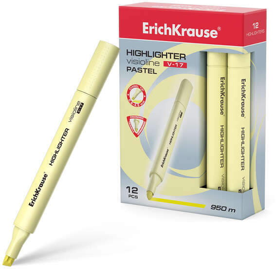 Marcador tipo Lapiz Erichkrause Visioline V-17 Pastel Amarillo