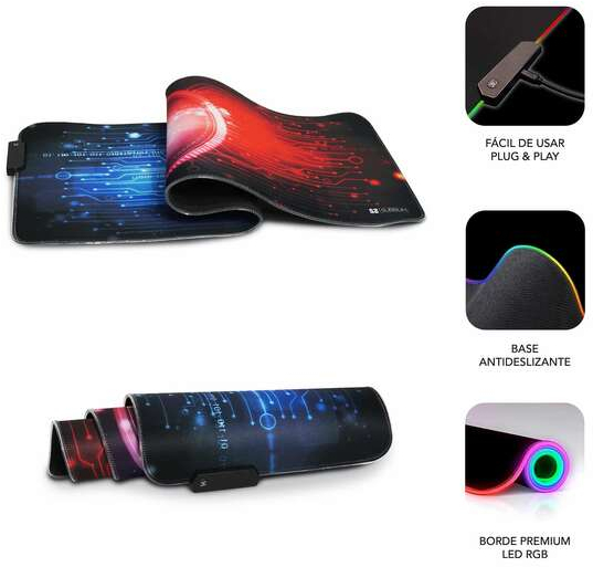 Imagen extra Subblim Alfombrilla de Escritorio Avanzada 80x30 cm (grosor 4mm)