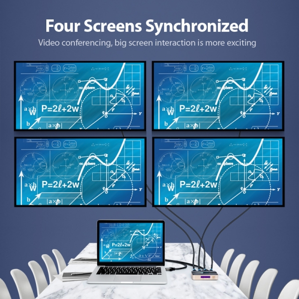 Imagen extra Vention Duplicador HDMI Macho a 4xHDMI Hembra - Dorado