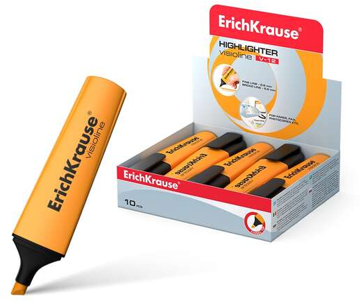 Marcador ECONOMICO Erichkrause Visioline V-12 Naranja