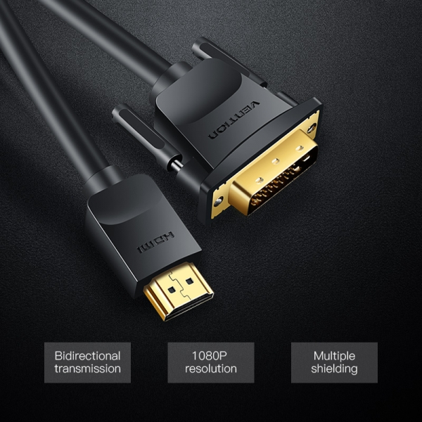 Imagen extra Vention Conversor DVI Macho a HDMI Macho de 2m