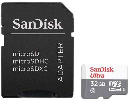 Imagen extra Sandisk Ultra Tarjeta Micro SDHC 32GB UHS-I U1 Clase 10 100MB/s + Adaptador SD