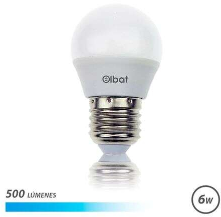 Bombilla LED G45 E27 6W 500 Lumenes - Luz Fria. Elbat 