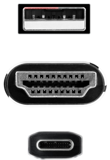 Imagen extra Nanocable Cable Conversor HDMI Macho a USB-C Macho - 1.8m - 