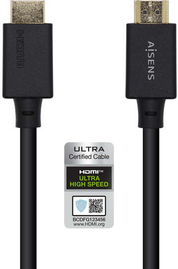 Aisens Cable HDMI V2.1 Certificado Ultra Alta Velocidad 8K@60Hz 48Gbps - A/M-A/M - 3m - 