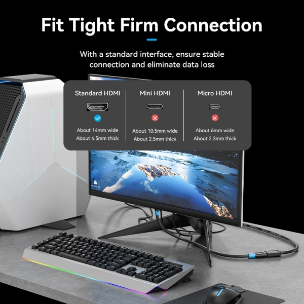 Imagen extra Vention Cable Alargador HDMI 2.0 4K HDMI Macho a HDMI Hembra - 5m - 