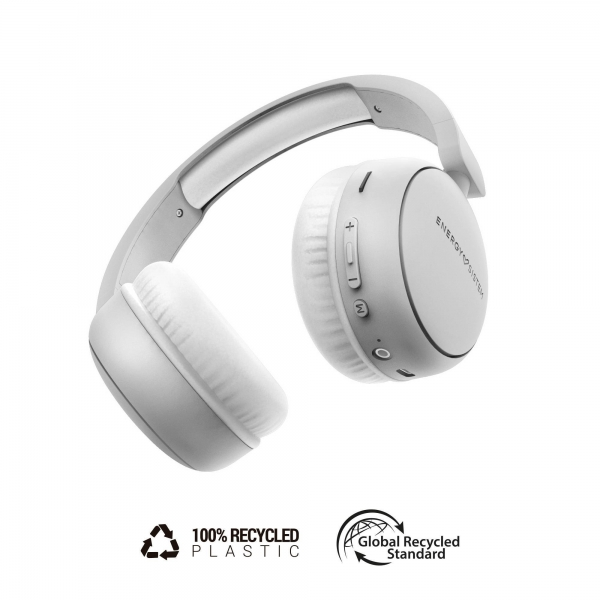 Imagen extra Energy Sistem Auriculares Bluetooth 5.3 - Extensibles y Plegables - RadioFM - Reproduce MP3 desde MicroSD - 16h Autonomia - Manos libres - Blanco
