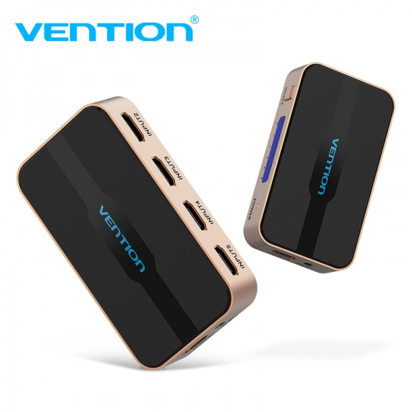 Imagen extra Vention Duplicador HDMI Hembra a HDMI Macho 5x - Dorado