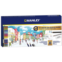 SET CREATIVO MANLEY LAPICES 40 PIEZAS