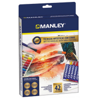 SET TÉCNICAS ARTISTICAS CON CERAS MANLEY 42 PIEZAS