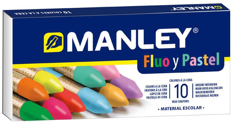 CERAS MALEY FLUO Y PASTEL 10 COLORES