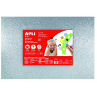 Pack de 3 Goma Eva Purpurina PLATA 60x40 cm - Grosor 2 mm.